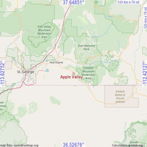 Apple Valley on map