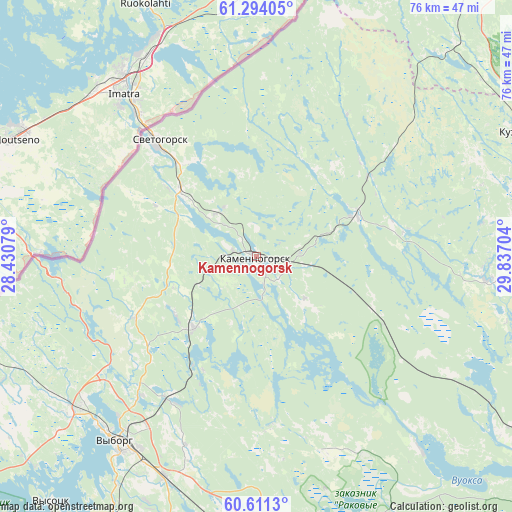 Kamennogorsk on map