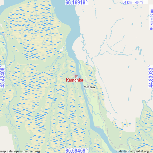 Kamenka on map