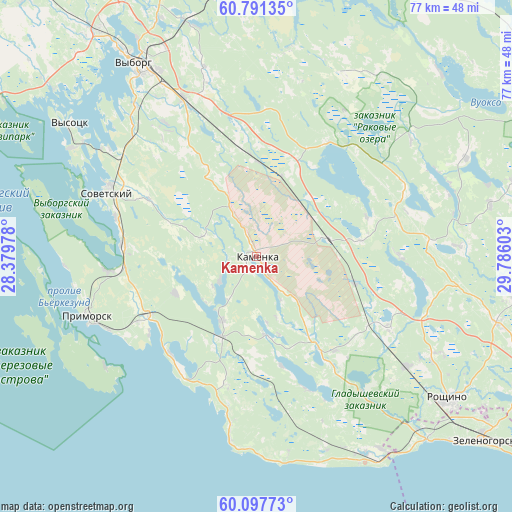 Kamenka on map