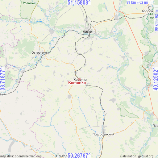 Kamenka on map