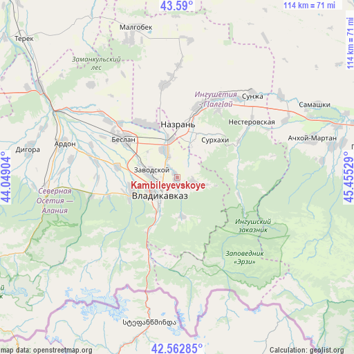 Kambileyevskoye on map
