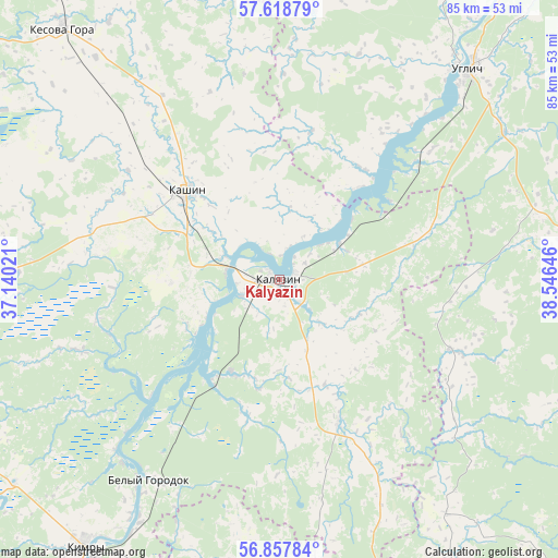 Kalyazin on map