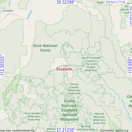 Escalante on map