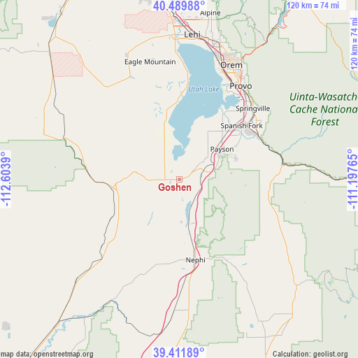 Goshen on map