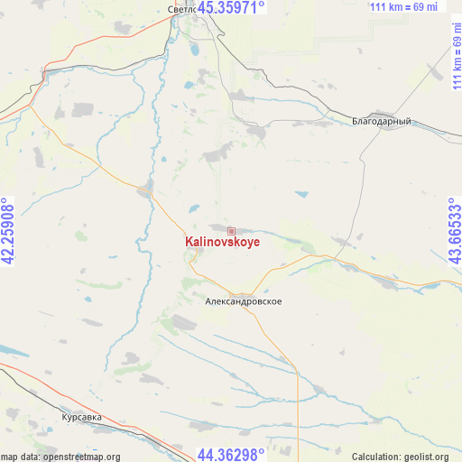 Kalinovskoye on map