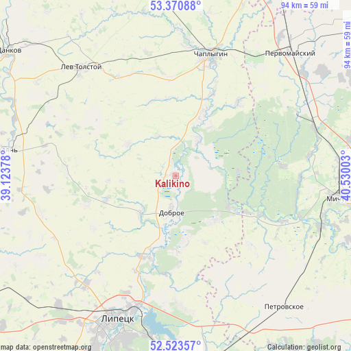 Kalikino on map