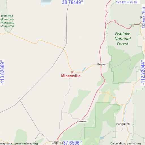 Minersville on map
