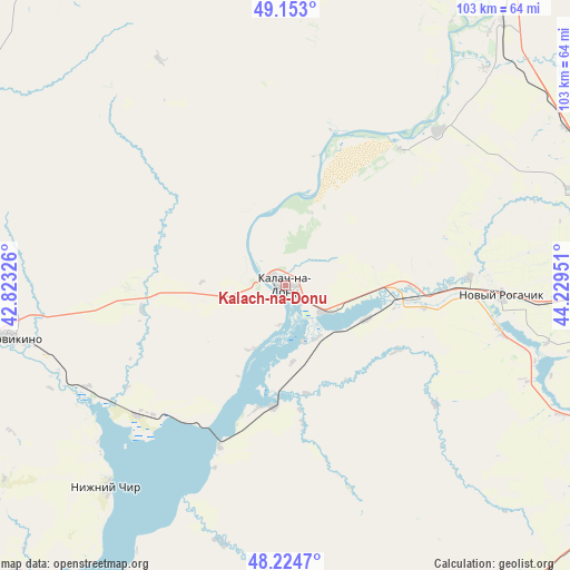 Kalach-na-Donu on map