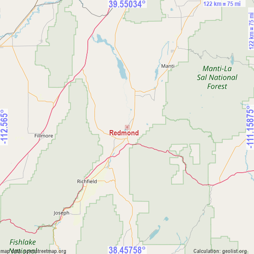 Redmond on map