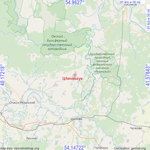 Izhevskoye on map