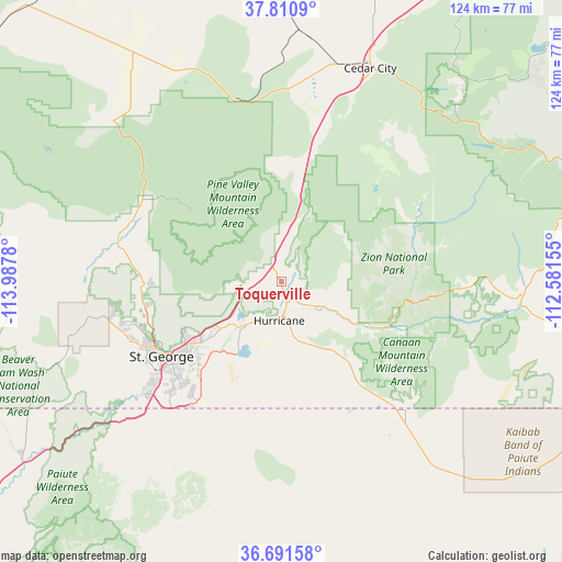 Toquerville on map
