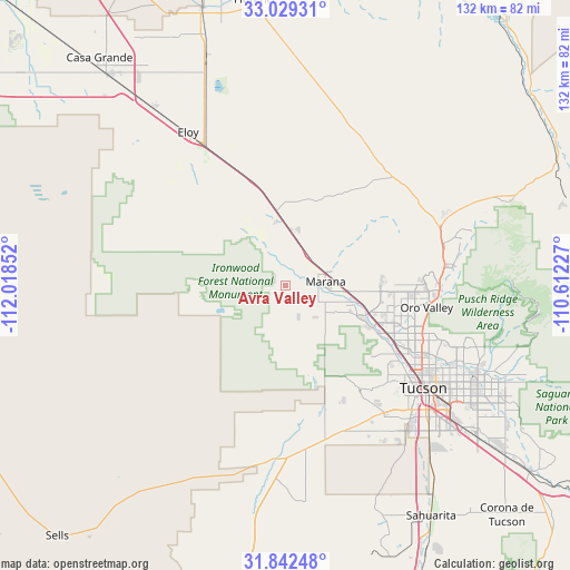Avra Valley on map