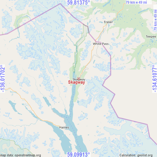 Skagway on map