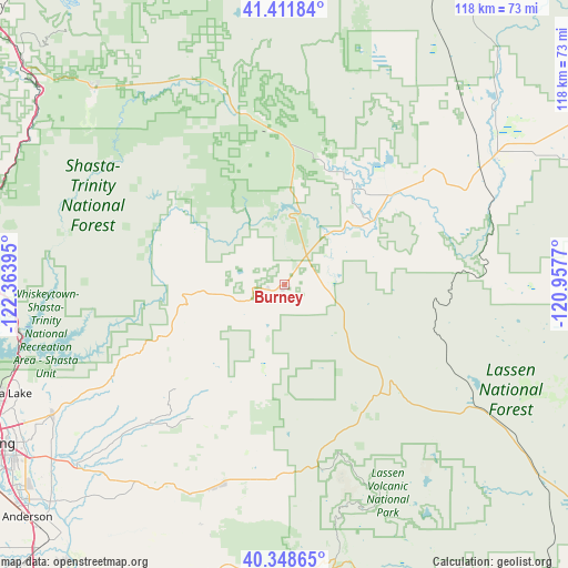 Burney on map