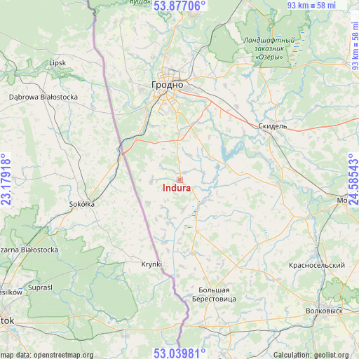 Indura on map