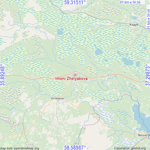 Imeni Zhelyabova on map