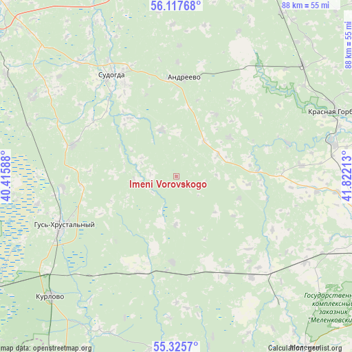 Imeni Vorovskogo on map