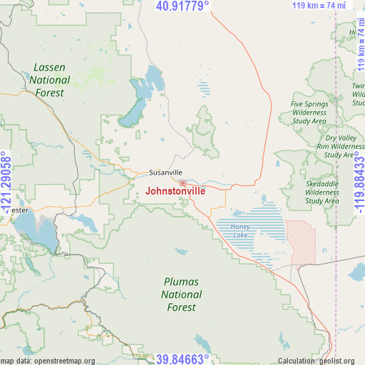 Johnstonville on map