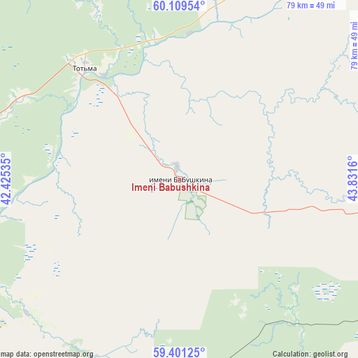 Imeni Babushkina on map