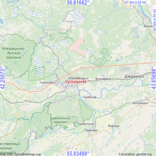 Ilyinogorsk on map