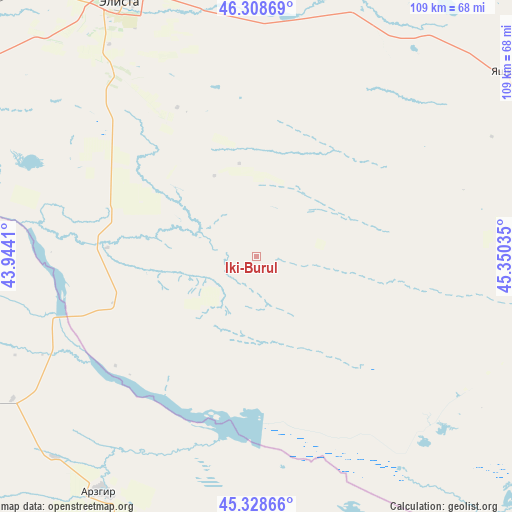 Iki-Burul on map