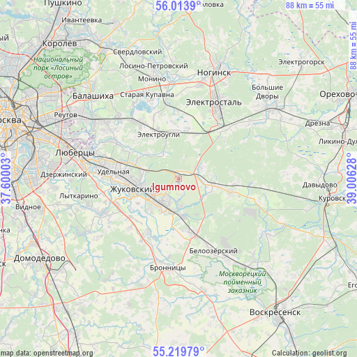 Igumnovo on map