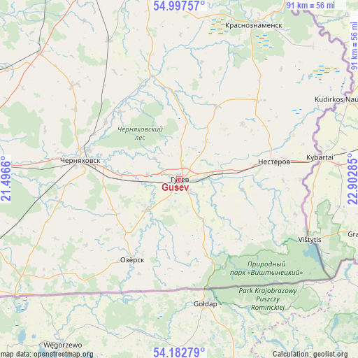 Gusev on map