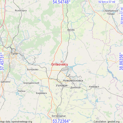 Gritsovskiy on map