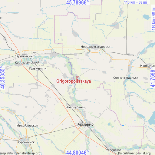 Grigoropolisskaya on map