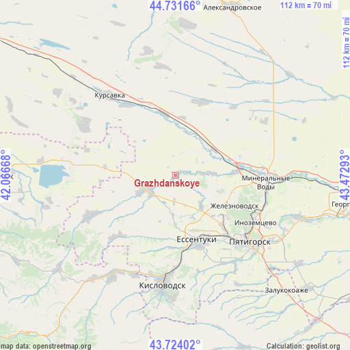 Grazhdanskoye on map