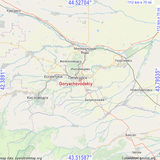 Goryachevodskiy on map
