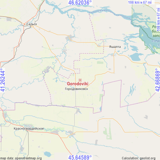 Gorodoviki on map