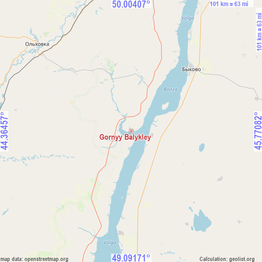 Gornyy Balykley on map