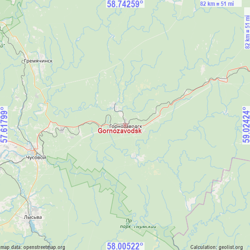 Gornozavodsk on map