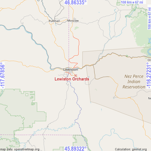 Lewiston Orchards on map