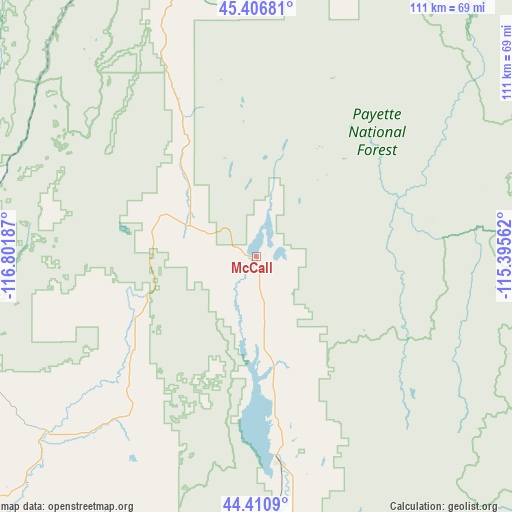 McCall on map