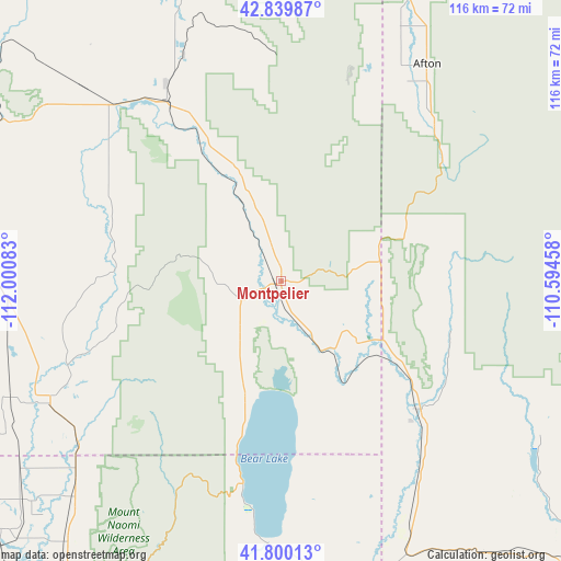 Montpelier on map