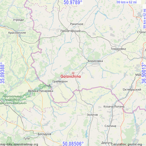 Golovchino on map