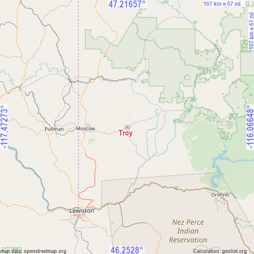 Troy on map