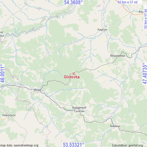 Glotovka on map
