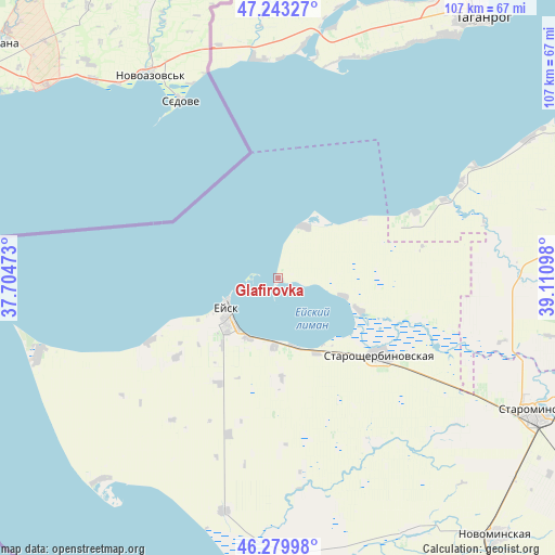 Glafirovka on map