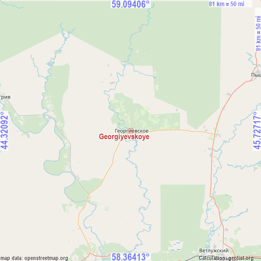 Georgiyevskoye on map