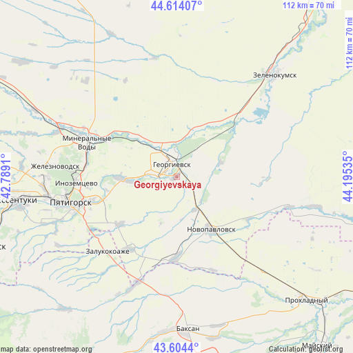 Georgiyevskaya on map