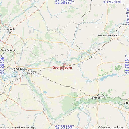 Georgiyevka on map