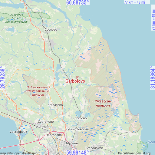 Garbolovo on map