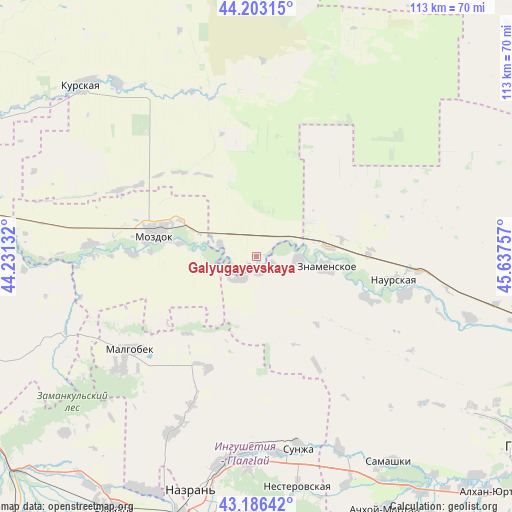 Galyugayevskaya on map