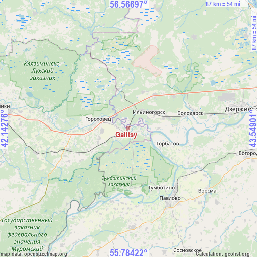 Galitsy on map