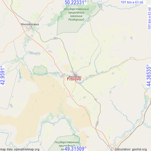 Frolovo on map