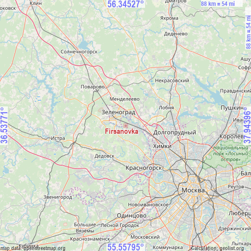 Firsanovka on map